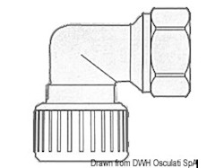 Gomito 1/2" Hydrofix femmina/femmina