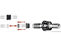 Raccordo cilindrico in Nylon per tubazioni acqua