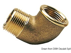 Gomito 90° ottone maschio/femmina 3/8"