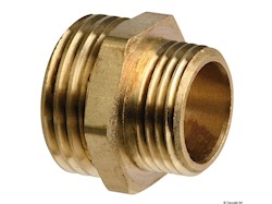 Niple doppio ridotto in ottone