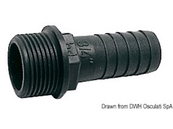 Portagomma PP maschio 1" 1/2 x 38 mm