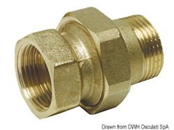 Raccordo 3 pezzi diritto 3/4"