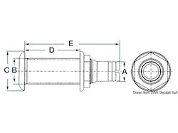 Scarico nylon 2" 1/4 mm 52 con valvola non ritorno