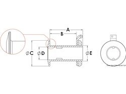 Scarico inclinato ottone 1" 1/4
