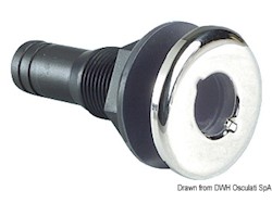 Scarico a mare nylon nero 5/8"