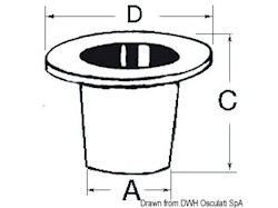 Scarico a mare plastica 3/4"