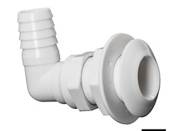 Scarico mare plastica 90° 1" x 19 mm