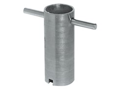 Attrezzo in acciaio zincato per il montaggio rapido degli scarichi a mare sia in ottone che in acciaio inox