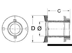 Scarico senza portagomma 1" 1/4