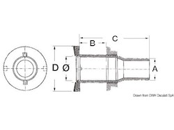 Scarico a mare inox 1" 1/4 x 39 mm