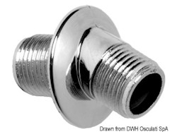 Passaparatia in plastica cromata per tubi doccia e saliscendi