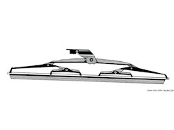 Spazzola in acciaio inox con spatole in silicone speciale per tergicristalli, colore nero opaco