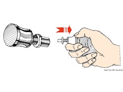 Fermavetro a molla in ottone cromato