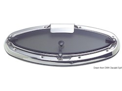 Oblò Bomar inox ellittico 495 x 219 mm