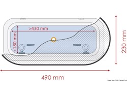 Zanzariera 490 x 230 mm