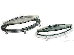 Oblò ellittico Bomar nero 203 x 470 mm