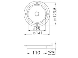 Botola ispezione AISI 316 passaggio 95 mm