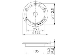 Botola ispezione AISI 316 passaggio 91 mm