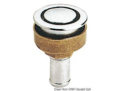 Sfiato carburante in ottone cromato a filo