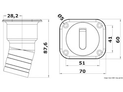 Tappo Square Fuel 38 mm corto