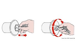 Tappo ottone cromato a filo Fuel 38 mm