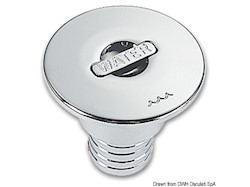 Tappo ottone cromato a filo Water 38 mm