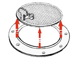 Botola ispezione nera 315 x 270 mm