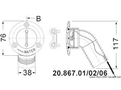 Tappo inox 30° Waste 38 mm