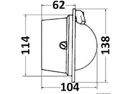 Bussola Riviera Pegasus 3" bianca/rossa