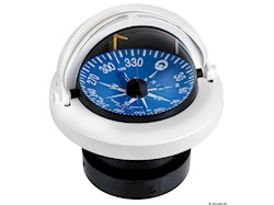 Bussola Riviera 4" con coperchio bianca/blu rosa piana