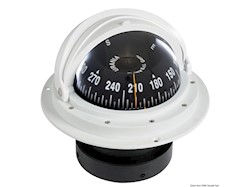 Bussola Riviera 4" con coperchio bianca/nera rosa frontale