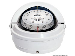 Bussola Ritchie Voyager 3" esterna bianca/bianca