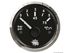 Indicatore pressione olio 0/5 bar nero/lucida