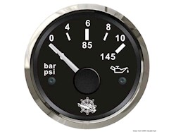 Indicatore pressione olio 0/10 bar nero/lucida
