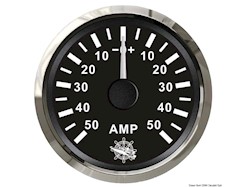 Amperometro con shunt 50 A nero/lucida