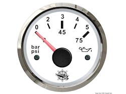 Indicatore pressione olio 0-5 bar bianco/lucida