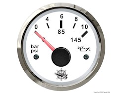 Indicatore pressione olio 0-10 bar bianco/lucida
