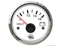 Voltmetro 8/16 V bianco/lucida
