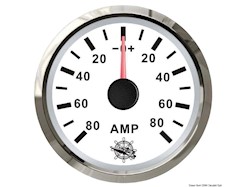 Amperometro con shunt 80 A bianco/lucida