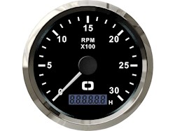 Contagiri 0-3000 RPM nero/nera