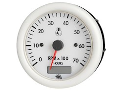 Contagiri 2/4 tempi 12 V bianco con contaore