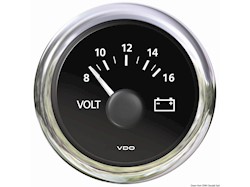 Voltmetro 8/16 V nero