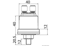 Bulbo olio 5 bar 1/8"-27 NPT poli a massa