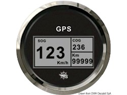 Log con bussola e totalizzatore GPS nero/lucida