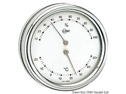 Termo/igrometro Barigo Orion quadrante argento