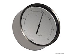 Termometro Clausen inox satinato/bianco