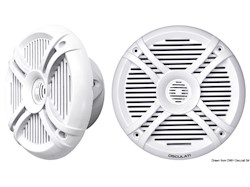 Coppia di casse a due vie con LED RGB progr. 5,25'' bianche