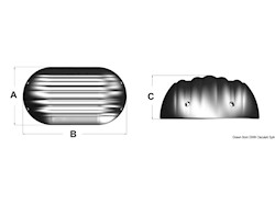 Parabordo fiancata/poppa 560 mm blu
