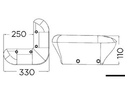 Protezione per pontile 330 mm blu
