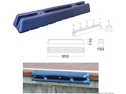 Protezione per pontile 640 + 220 mm blu
